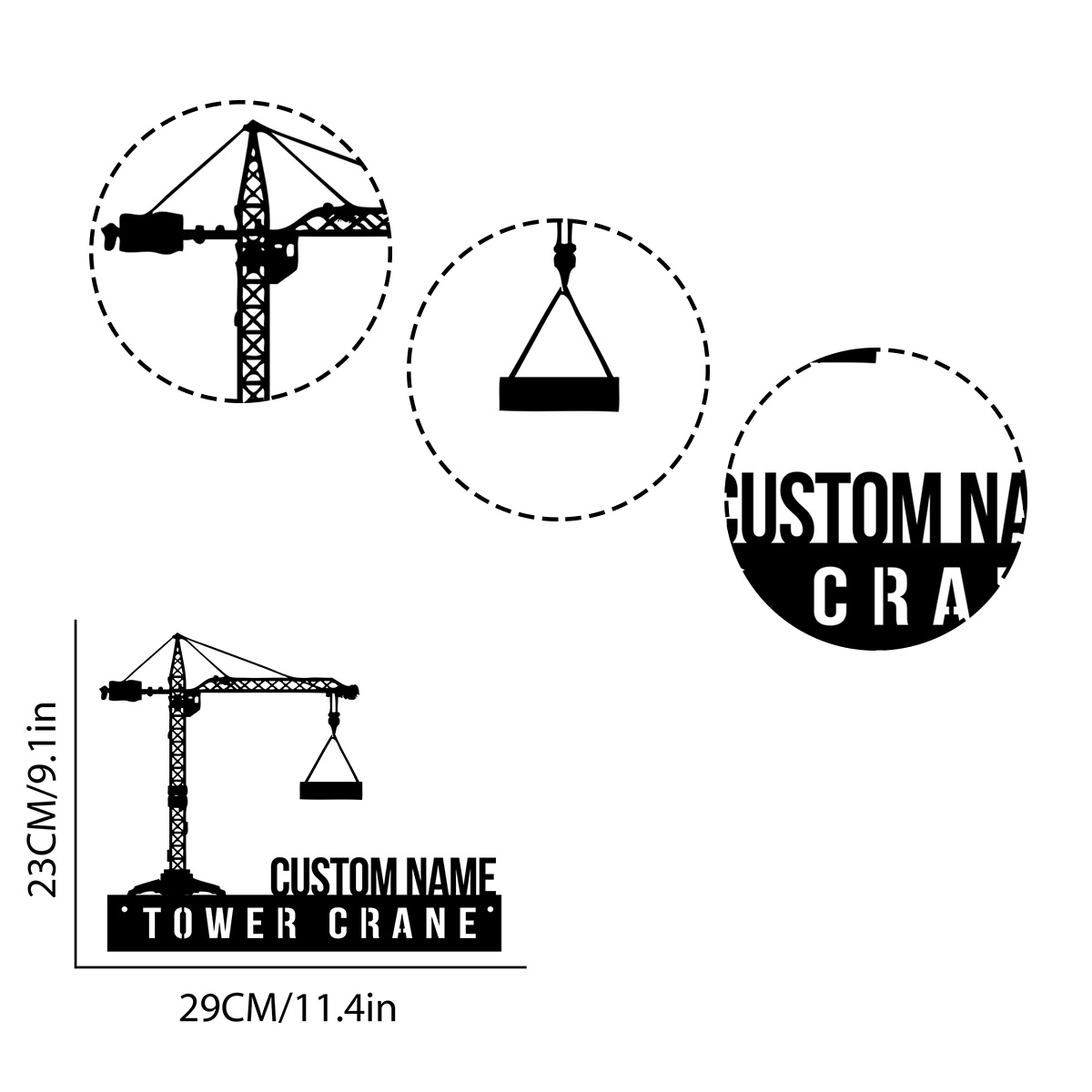 Custom Tower Crane Desk Name P - Heavy Equipment Names review and price