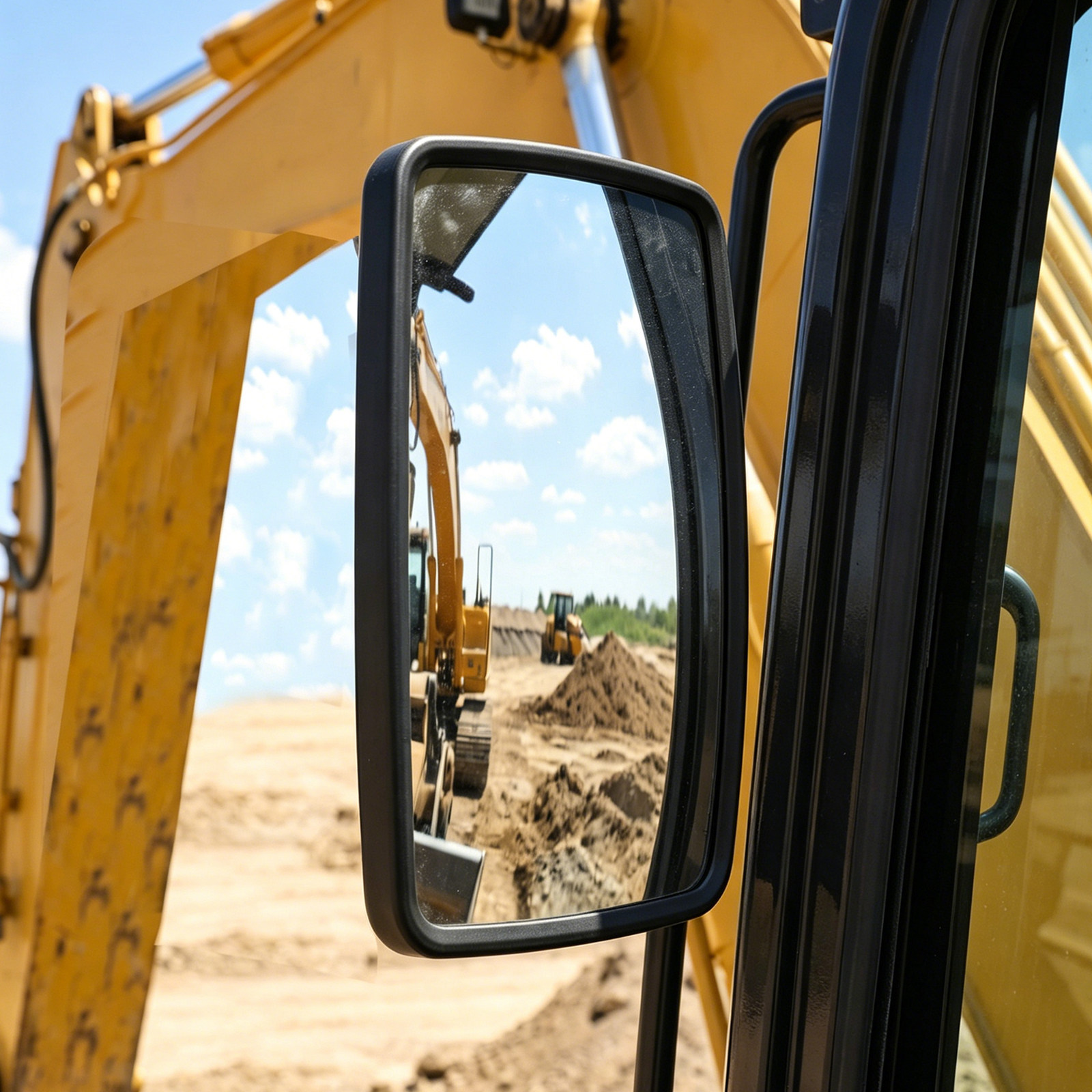Excavator Rearview Mirror Wide - Dump Truck Heavy Equipment review and price