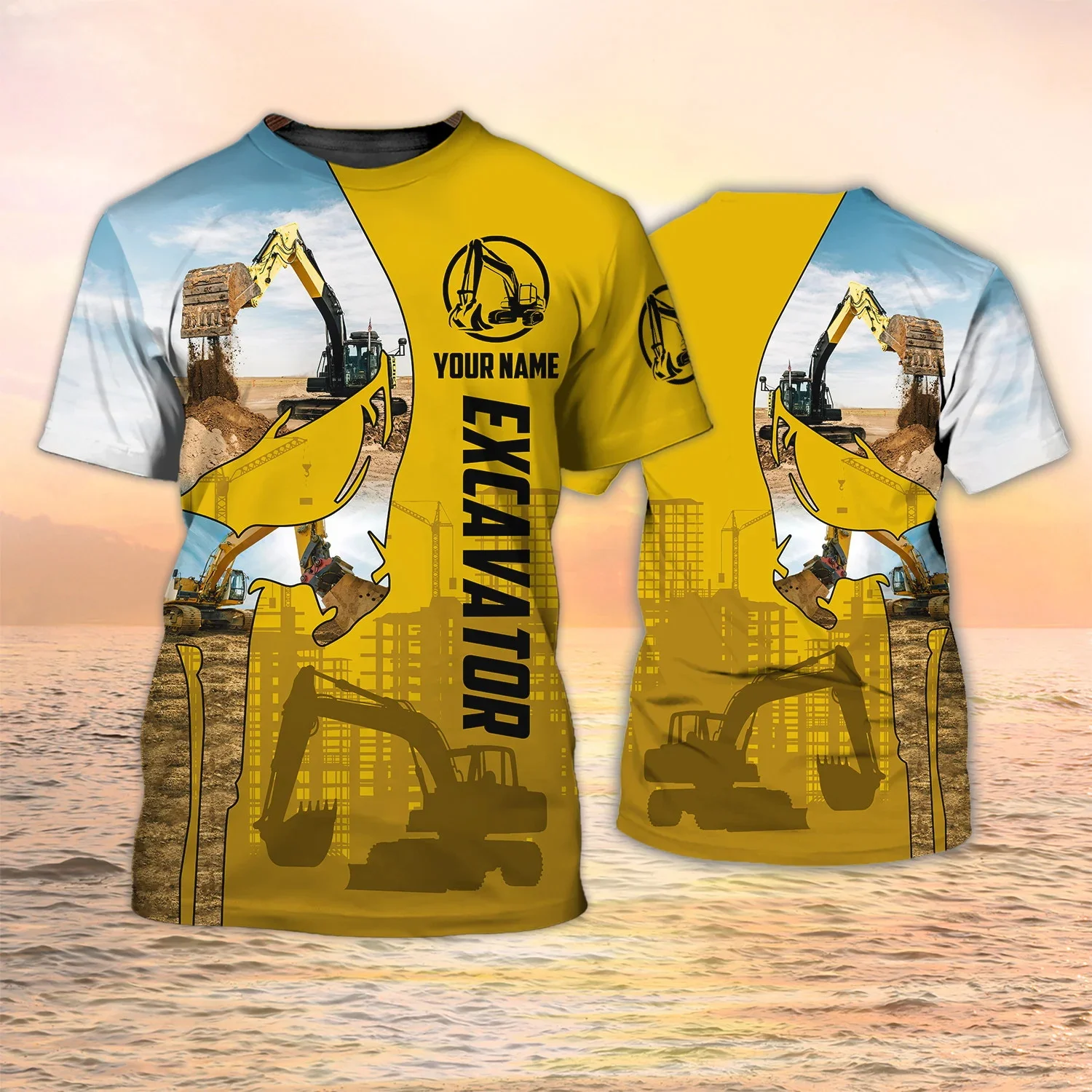 Newest Summer Fashion Men's T- - Heavy Equipment Names review and price