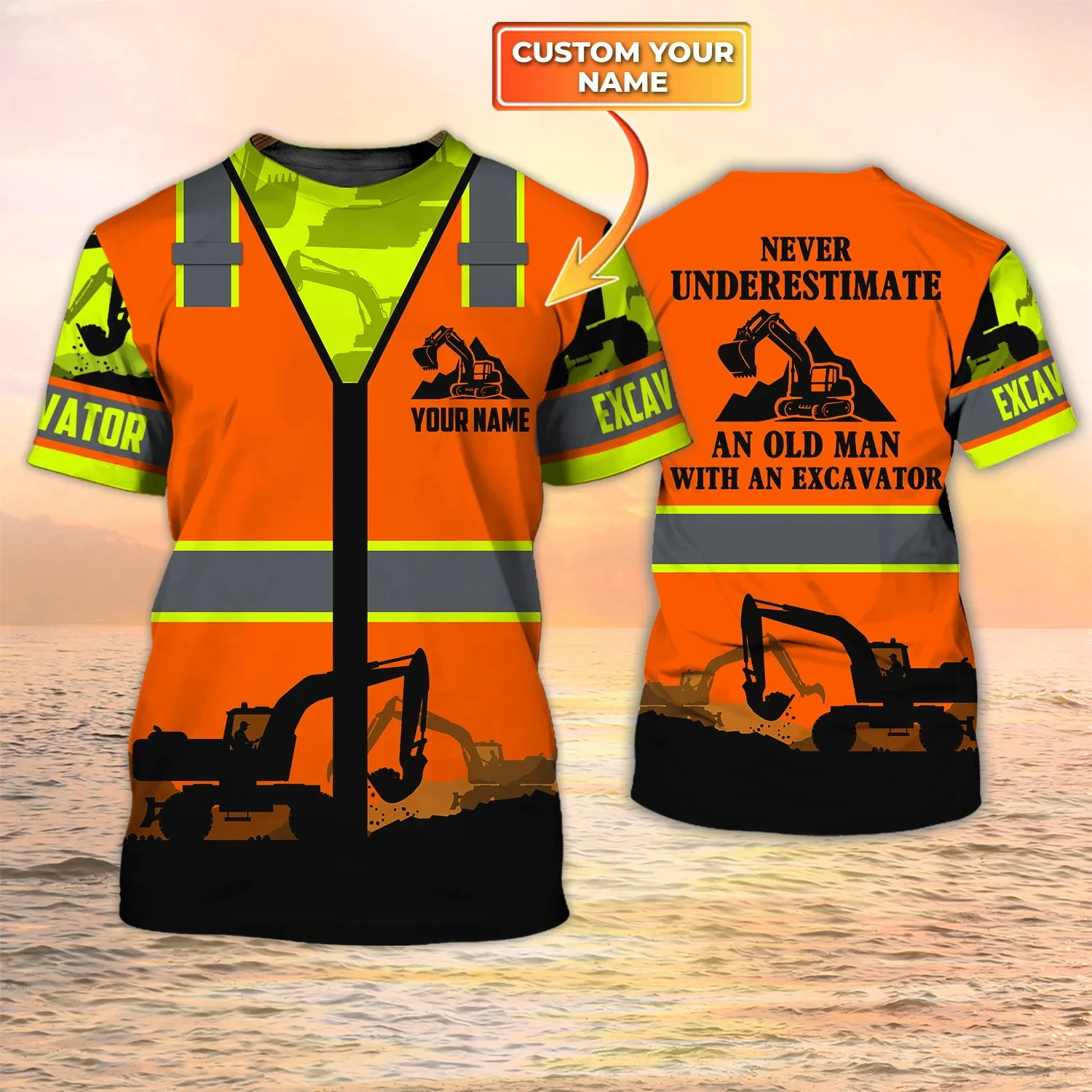 Newest Summer Fashion Men's T- - Heavy Equipment Names review and price